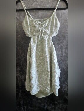 Hollister Sage Green Paisley Mini Dress